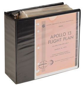Lot #8286  Apollo 13 Flight Plan Signed by Fred Haise - Image 1