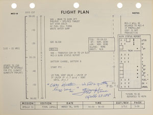Lot #8286  Apollo 13 Flight Plan Signed by Fred Haise - Image 2