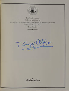 Lot #8243 Buzz Aldrin Signed Book