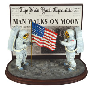 Lot #8275  Apollo 11 'One Small Step' Statue - Image 1