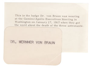 Lot #454 Wernher von Braun - Image 1