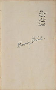 Lot #167 Henry Ford