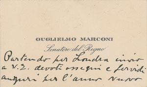 Lot #270 Guglielmo Marconi - Image 1