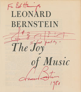 Lot #605 Leonard Bernstein