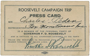 Lot #63 Franklin D. Roosevelt