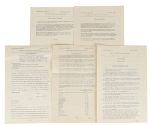 Lot #9043 John F. Kennedy Collection of (5) Cold War Press Releases - Image 1