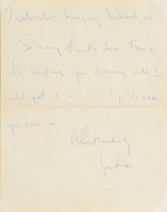 Lot #9019 Jacqueline Kennedy 1960 Autograph Letter Signed - Image 4