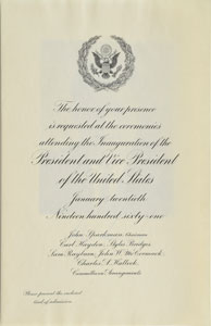 Lot #9033 John F. Kennedy 1961 Inaugural Invitation Packet - Image 3