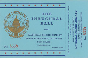 Lot #9031 John F. Kennedy Pair of 1961 Inauguration Tickets - Image 2