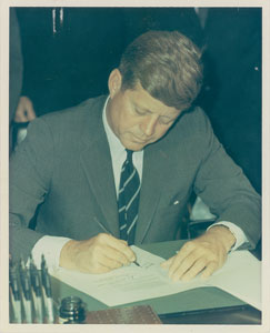 Lot #9049 John F. Kennedy Photo that Hung in the