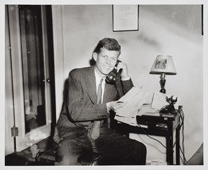 Lot #9142 John F. Kennedy 1952 Senatorial 'Official' Campaign Oversized Photograph at Beacon Hill Apartment - Image 1