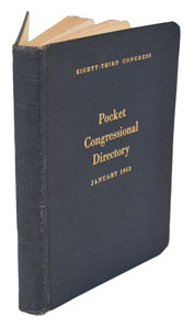 Lot #9004 John F. Kennedy's Secretary's 1953 Congressional Directory - Image 1