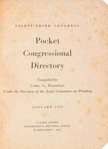 Lot #9004 John F. Kennedy's Secretary's 1953 Congressional Directory - Image 2