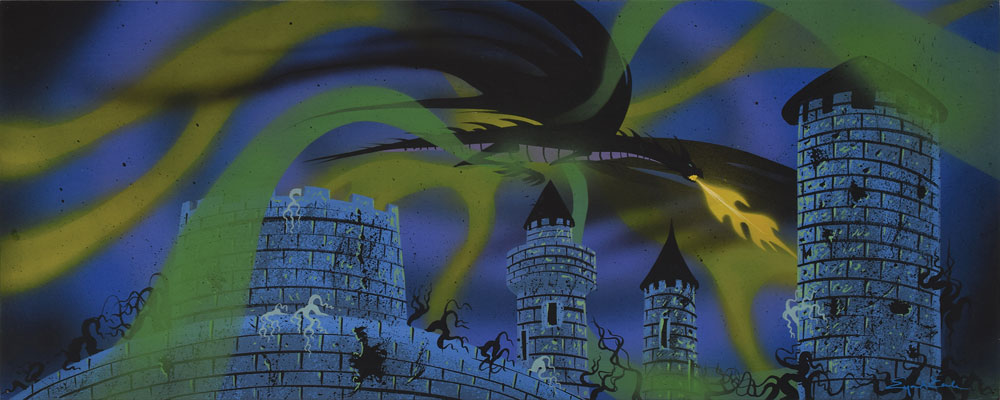 Lot #768 Eyvind Earle concept painting from  Sleeping Beauty