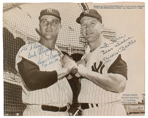 Lot #681 Mickey Mantle and Roger Maris