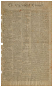 Lot #291 The Connecticut Courant 1799 Newspaper - Image 1