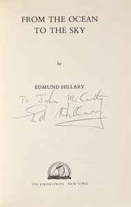 Lot #309 Edmund Hillary - Image 1