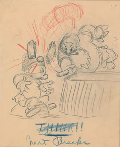 Lot #713 Dopey and Doc concept production storyboards from Snow White and the Seven Dwarfs - Image 2