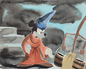 Lot #739 Mickey Mouse production concept painting from Fantasia - Image 2