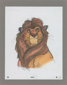 Lot #790 Mufasa concept production drawing from