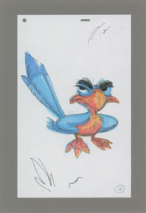 Lot #792 Zazu concept production drawing from The Lion King - Image 1