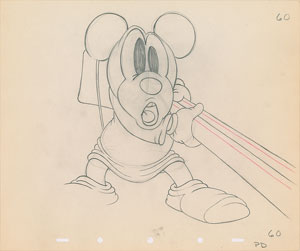 Lot #729 Mickey Mouse production drawing from
