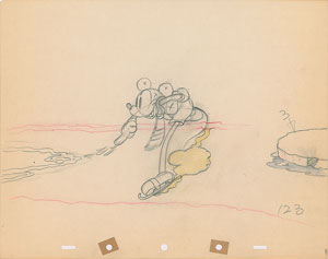 Lot #708 Mickey Mouse production drawing from On