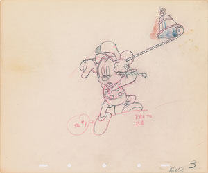 Lot #742 Mickey Mouse production drawing from
