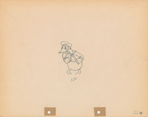 Lot #706 Donald Duck production drawing from