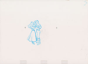 Lot #785 Ariel and Prince Eric production drawing from The Little Mermaid - Image 1