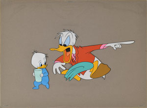 Lot #759  Donald Duck and Nephew production cels - Image 1