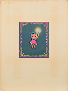 Lot #751 Las Posadas Girl production cel from The