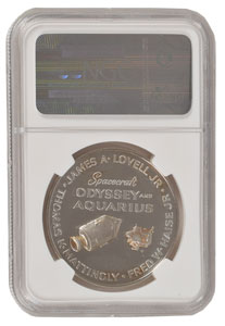Lot #42 James Lovell's Apollo 13 Franklin Mint Proof Medal - Image 2