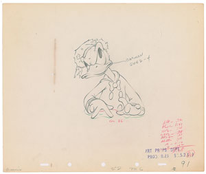 Lot #731 Donald Duck production drawing from  Self