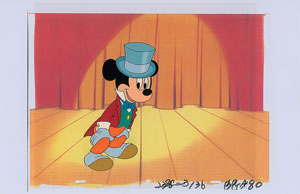 Lot #784 Mickey Mouse production cel from a Mickey's Christmas Carol promo - Image 1