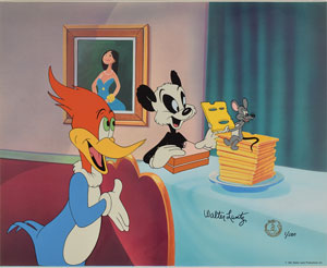 Lot #820  Woody Woodpecker and Andy Panda  limited edition cel - Image 1