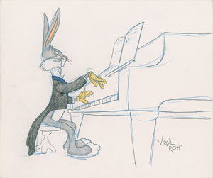 Lot #814 Bugs Bunny drawing by Virgil Ross