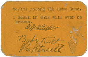 Lot #648 Babe Ruth