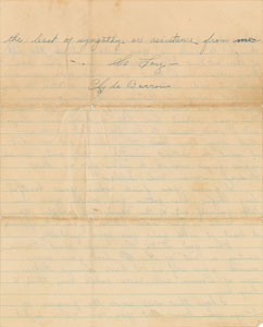 Lot #2032 Bonnie Parker and Clyde Barrow Autograph Letter Signed - Image 4