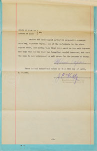 Lot #2102 Al Capone Signed Document - Image 1
