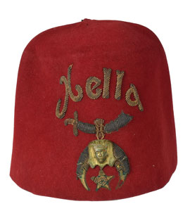 Lot #2019 Sheriff 'Smoot' Schmid's Shriners Fez Hat - Image 1
