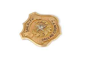 Lot #2016 Sheriff 'Smoot' Schmid's Gold and Diamond Badge - Image 2