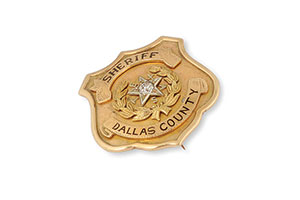 Lot #2016 Sheriff 'Smoot' Schmid's Gold and Diamond Badge