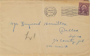 Lot #2030 Raymond Hamilton's Girlfriend Mary Pitts Letter to Him and Original Vintage Mug Shot Photograph - Image 4