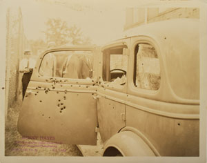 Lot #2056 Bonnie and Clyde Original Vintage Death Car Photograph - Image 1