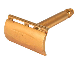 Lot #2129 Meyer Lansky's Gold-Tone Gillette Razor - Image 1