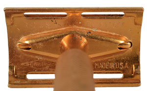 Lot #2129 Meyer Lansky's Gold-Tone Gillette Razor - Image 2