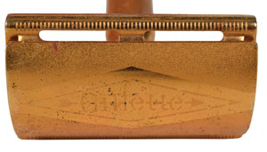 Lot #2129 Meyer Lansky's Gold-Tone Gillette Razor - Image 3