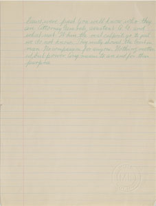 Lot #2120 Meyer Lansky Handwritten Diary Entry on Gambling - Image 3