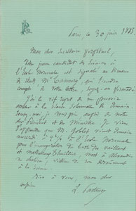 Lot #199 Louis Pasteur - Image 1